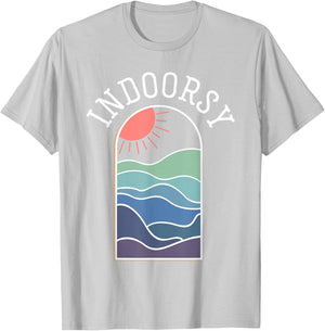 Indoorsy Shirt Women, Ironic, Indoorsy Outdoorsy T-Shirt - T-Shirt | Ash