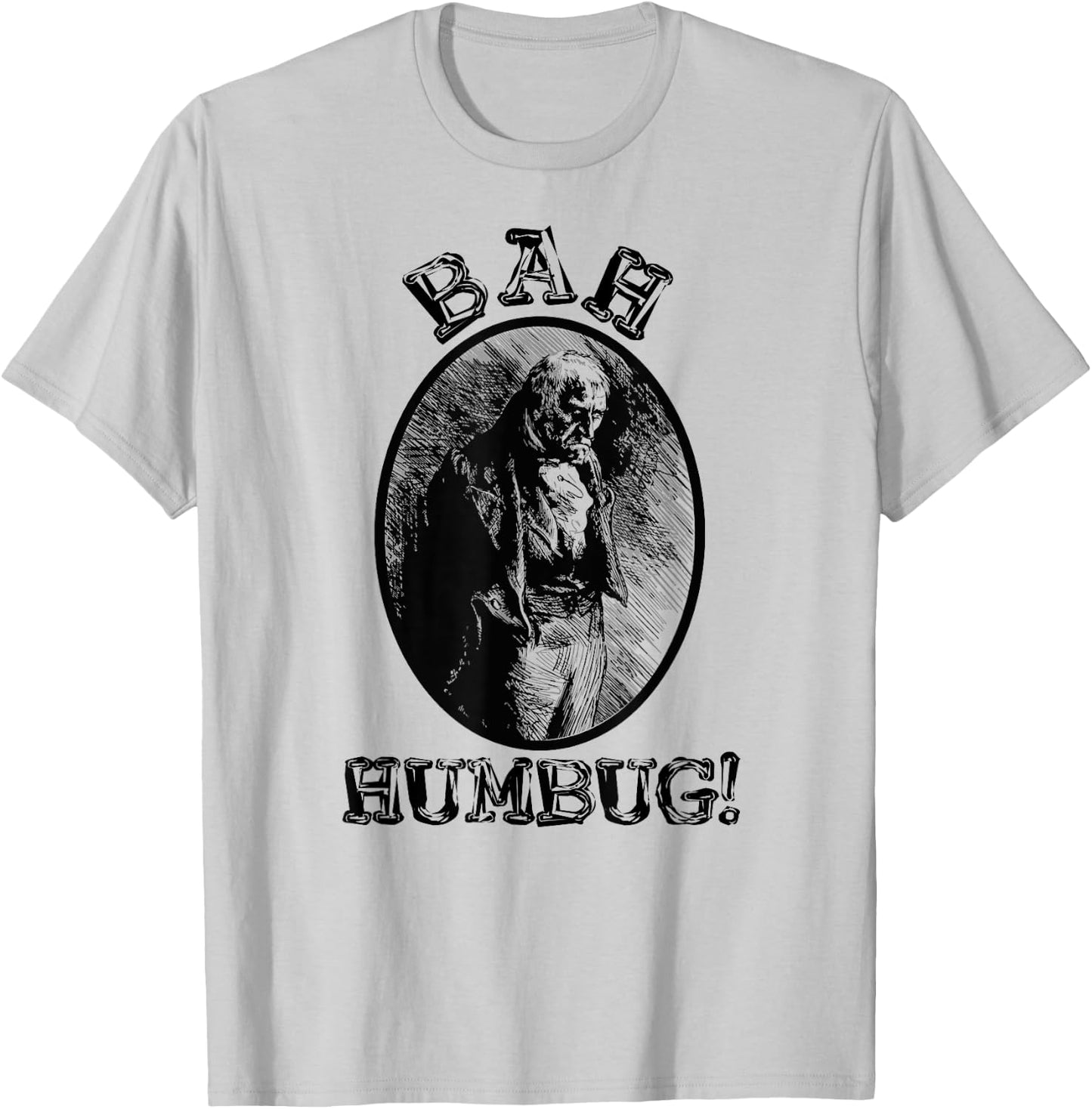 Charles Dickens Vintage Scrooge A Christmas Carol Book Art T-Shirt - T-Shirt | Ash