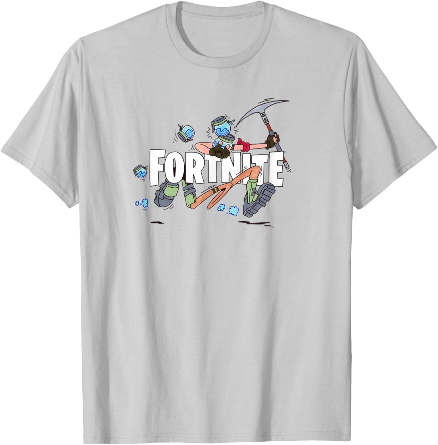 Fortnite Battle Royale Logo Run T-Shirt - T-Shirt | Ash
