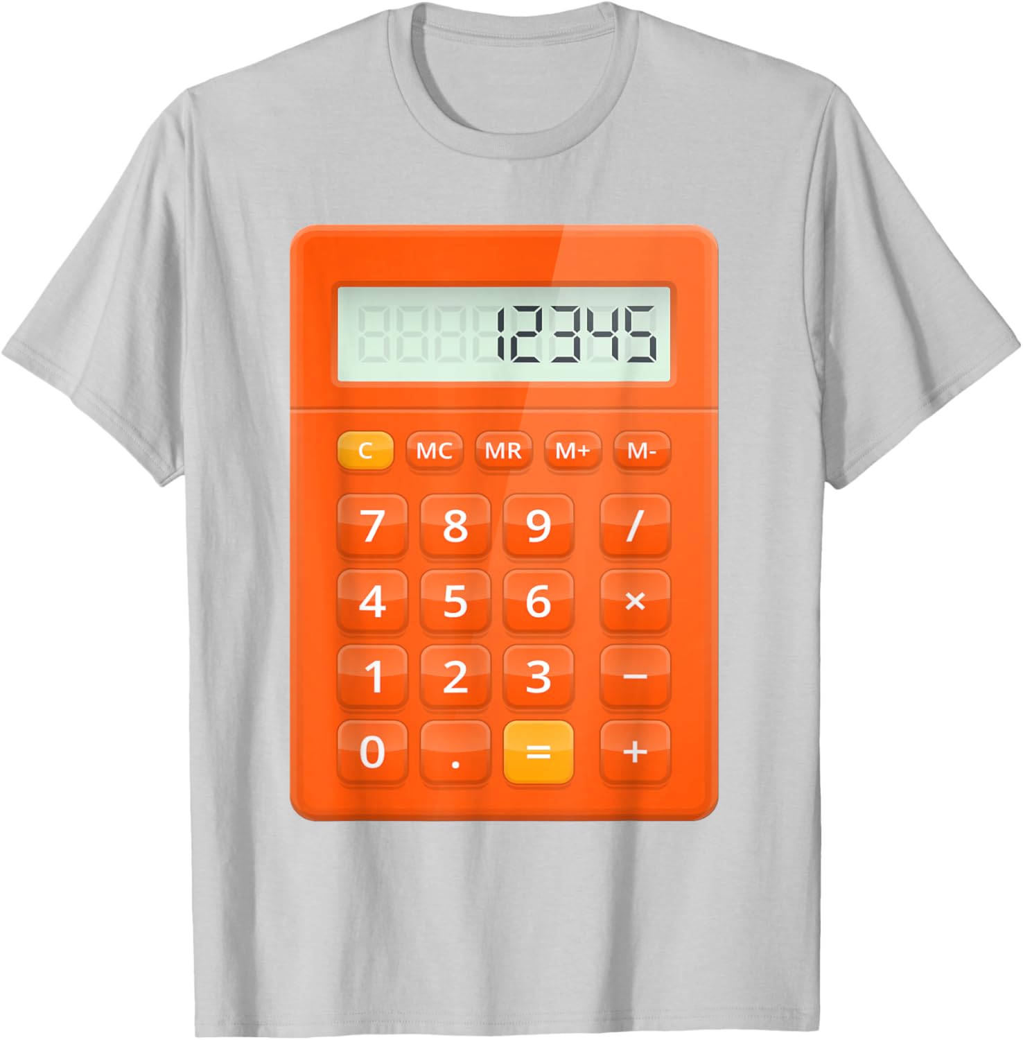 Calculator Costume Halloween Easy Cosplay Math Geek Outfit T-Shirt - T-Shirt | Ash