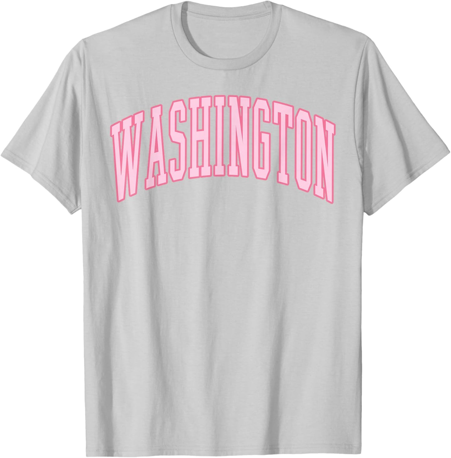 Washington Vintage Preppy Varsity Pink Sports T-Shirt - T-Shirt | Ash