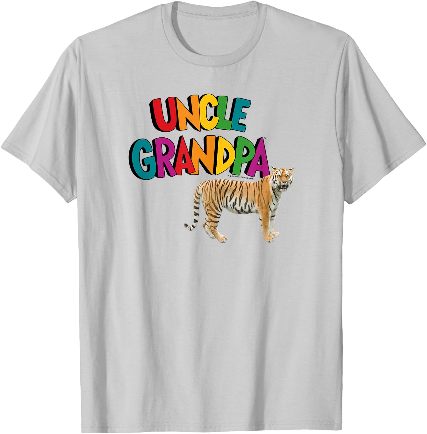 Cartoon Network Uncle Grandpa Tiger Logo T-Shirt - T-Shirt | Ash