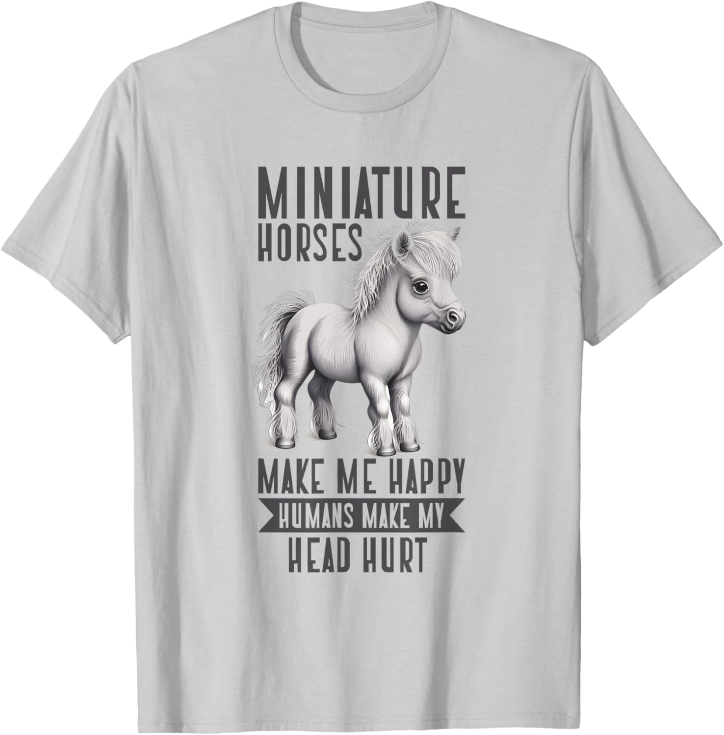 Miniature Horse Mini Horse Pet Tiny Horse Lover Pony Tie Dye T-Shirt - T-Shirt | Ash