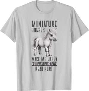 Miniature Horse Mini Horse Pet Tiny Horse Lover Pony Tie Dye T-Shirt - T-Shirt | Ash