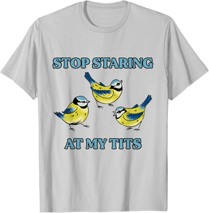 Bird Satire Dark Humor Sarcastic Weird Meme Joke Silly Funny T-Shirt - T-Shirt | Ash