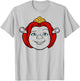 Shrek Fiona Big Face Outline T-Shirt - T-Shirt | Ash