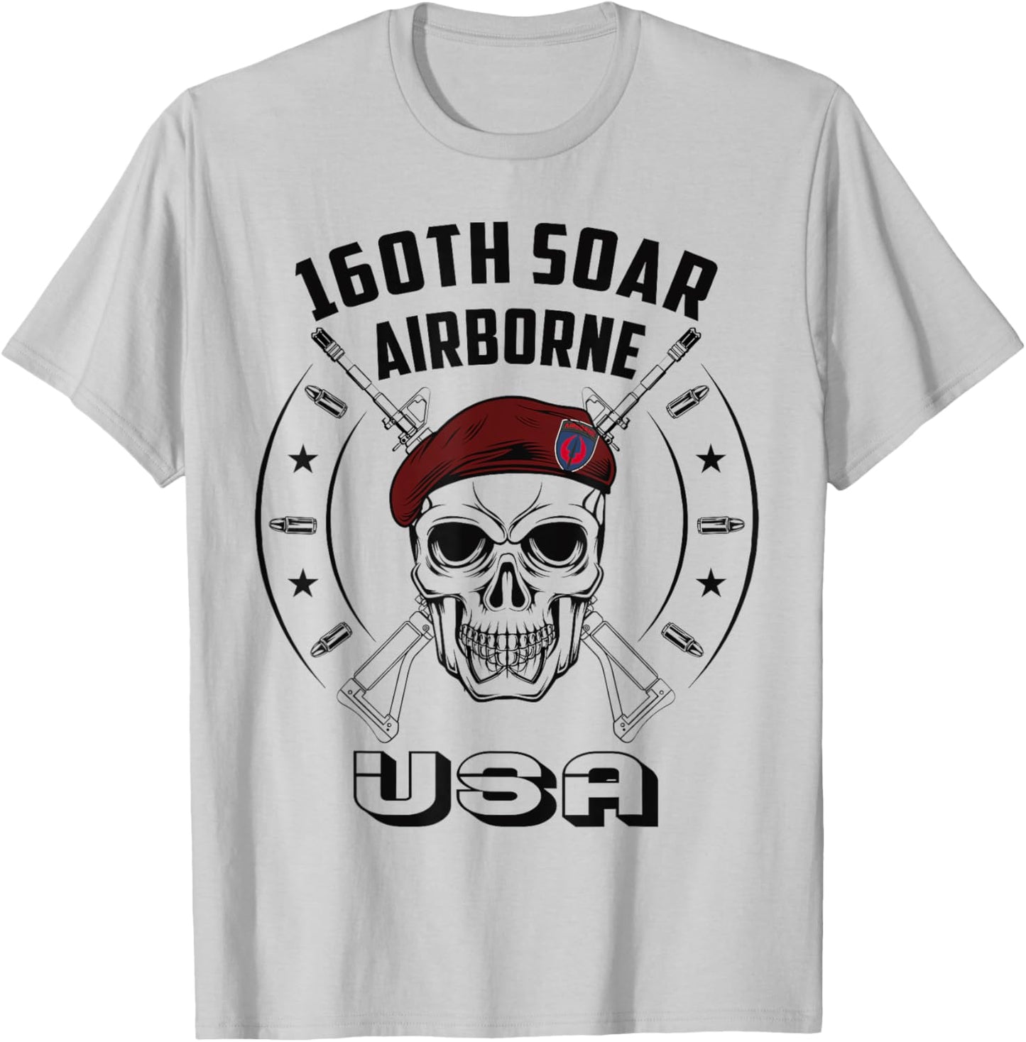 160th SOAR Special Force Airborne US Night Stalkers Army T-Shirt - T-Shirt | Ash