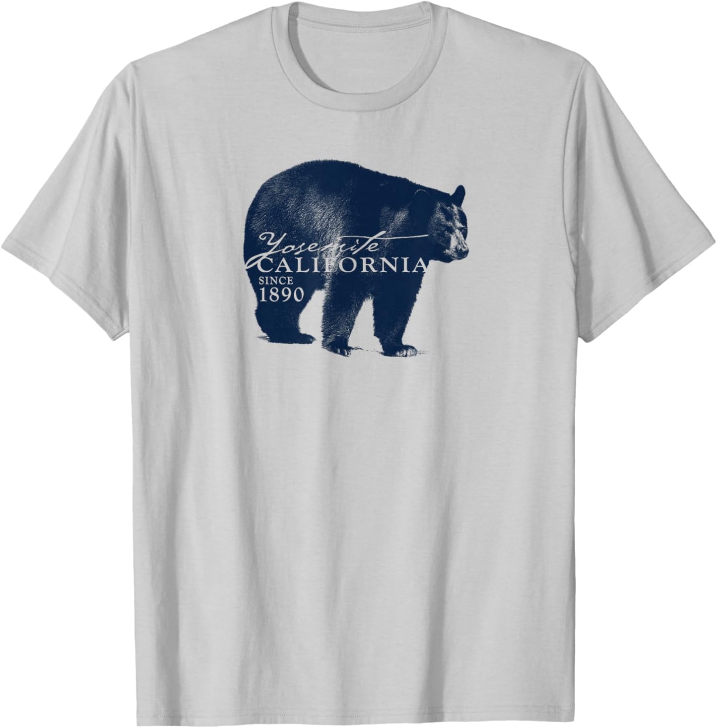 Yosemite National Park Black Bear Graphic T-Shirt - T-Shirt | Ash