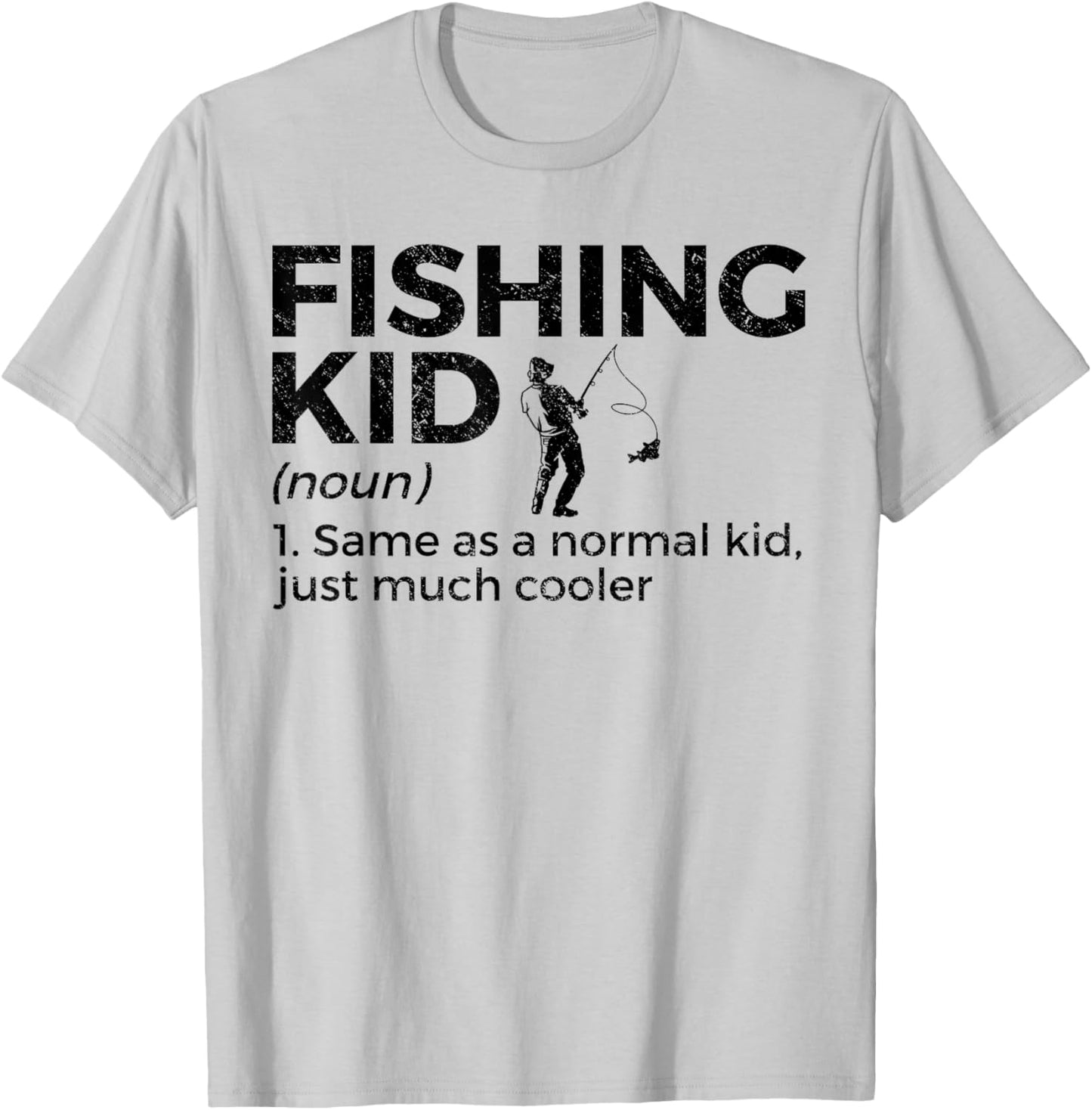 Funny Fishing Kid Definition T-Shirt - T-Shirt | Ash