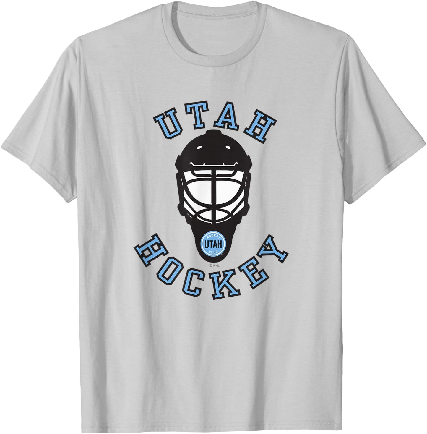 Utah Hockey Club Hockey Mask Gray Officially Licensed T-Shirt - T-Shirt | Ash