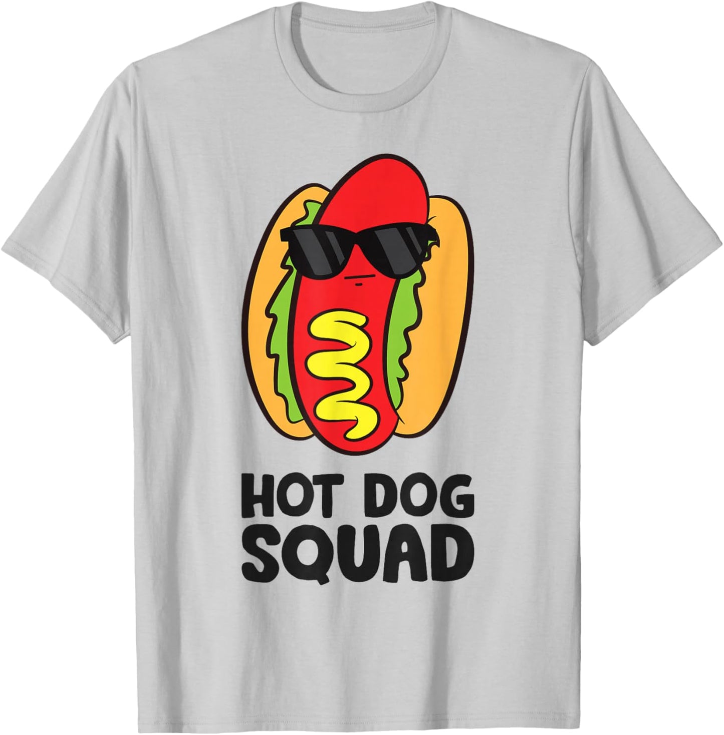 Hot Dog Squad Funny Hotdog T-Shirt - T-Shirt | Ash