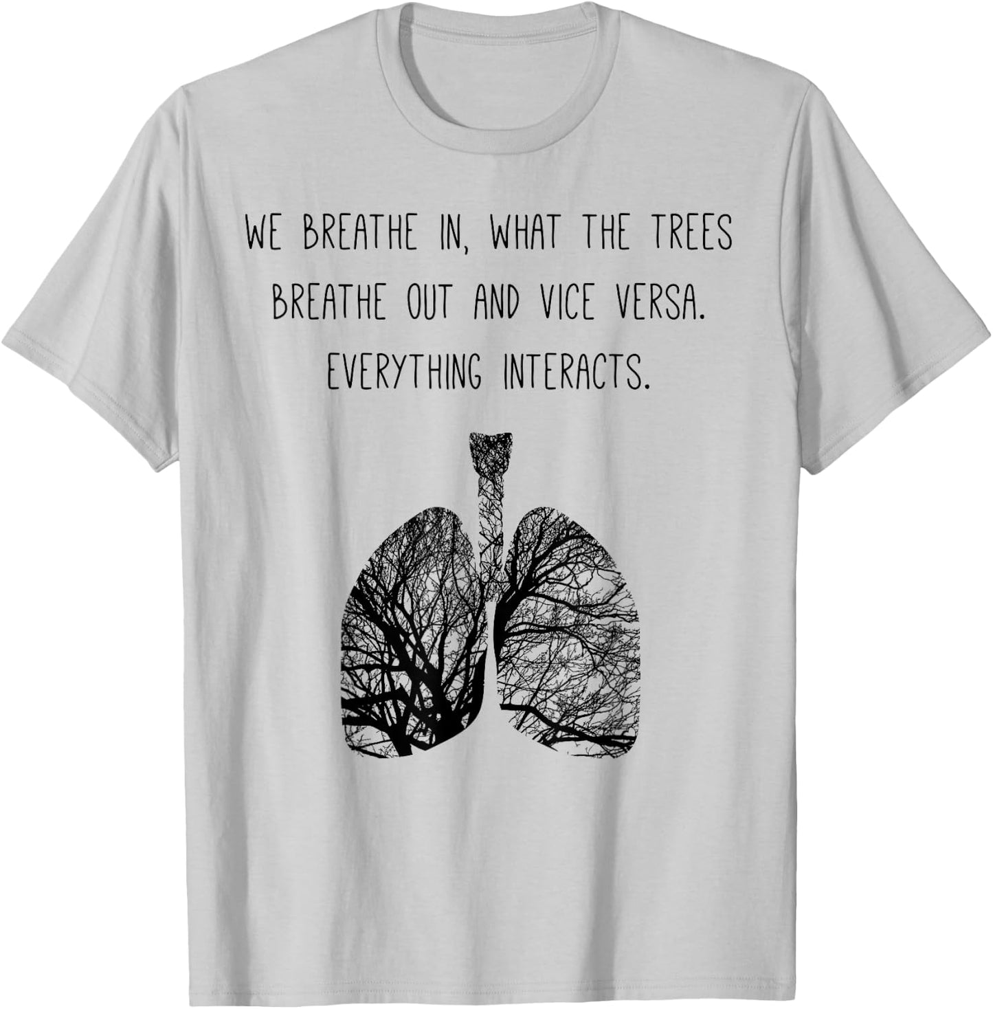 Lung Tree Air Breathe Breathing Photosynthesis Tree T-Shirt - T-Shirt | Ash