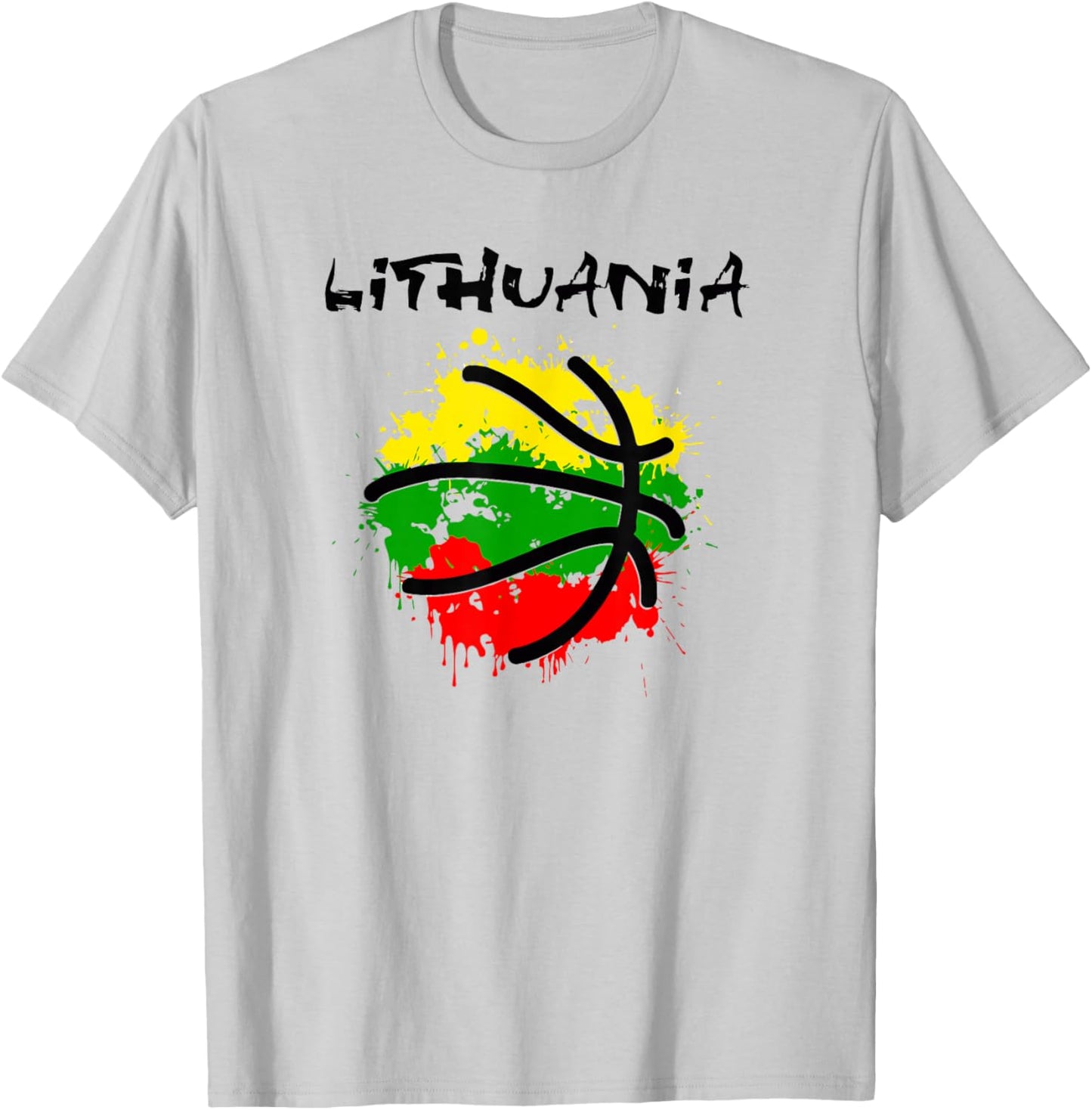 Lithuania Basketball - Win for Lietuva by Lithuania Strong T-Shirt - T-Shirt | Ash