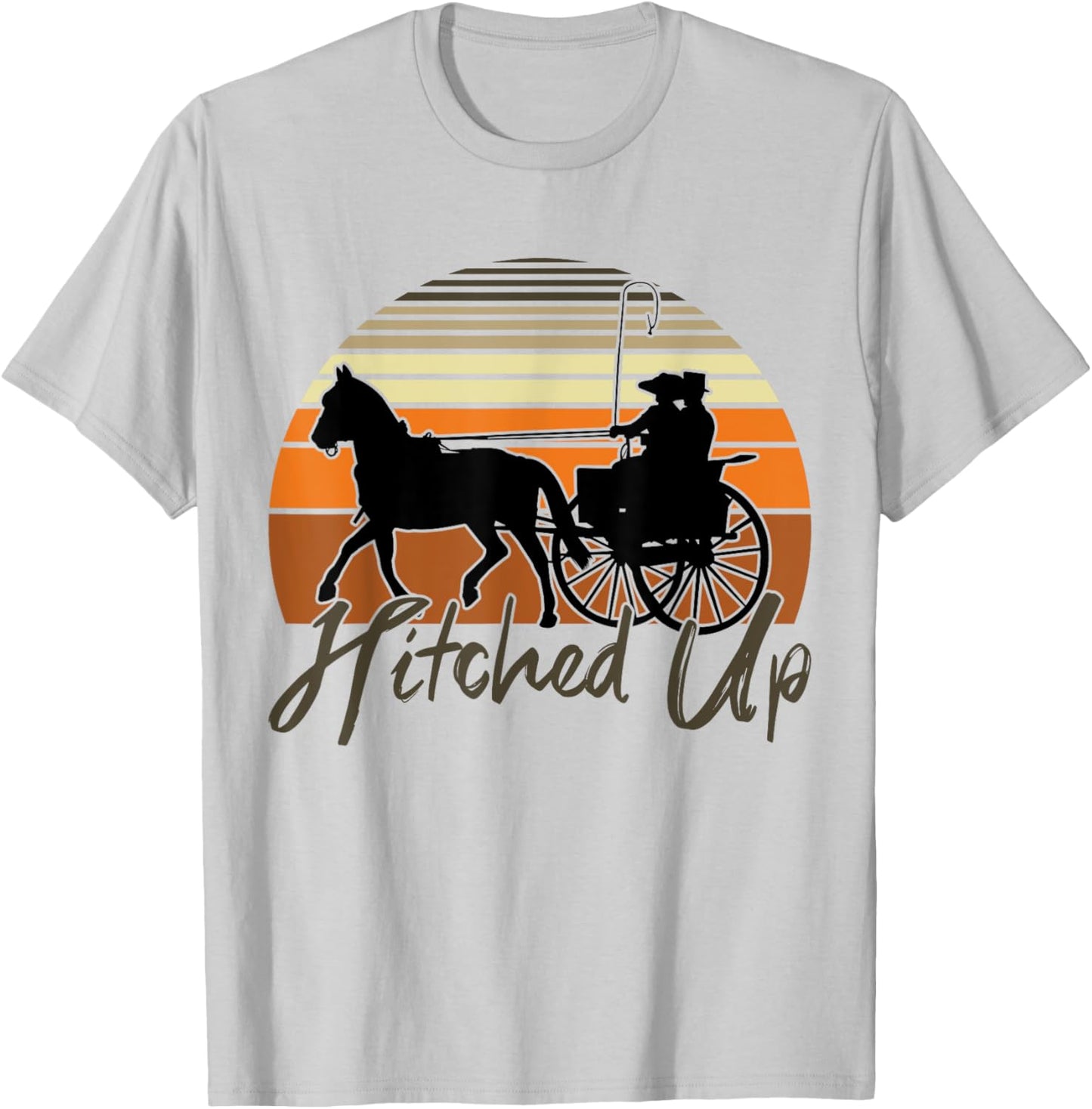 Fine Harness Horse Team Pleasure Driving Lifestyle T-Shirt - T-Shirt | Ash
