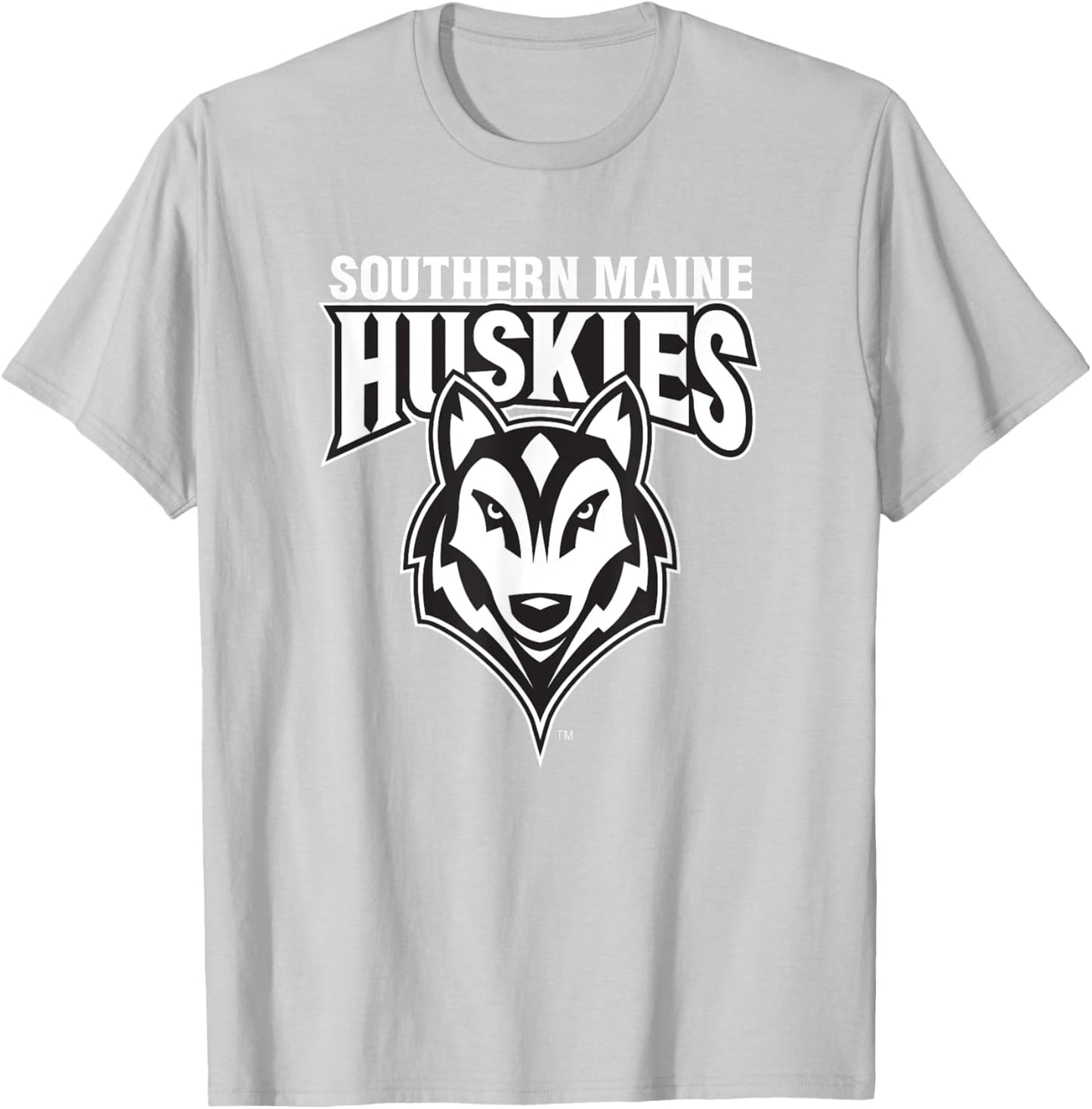 University of Southern Maine USM Huskies Head Logo T-Shirt - T-Shirt | Ash