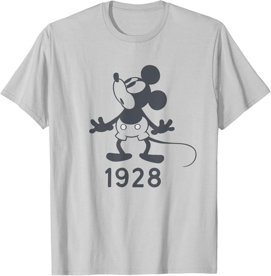 Disney Retro Mickey Mouse 1928 Small T-Shirt - T-Shirt | Ash