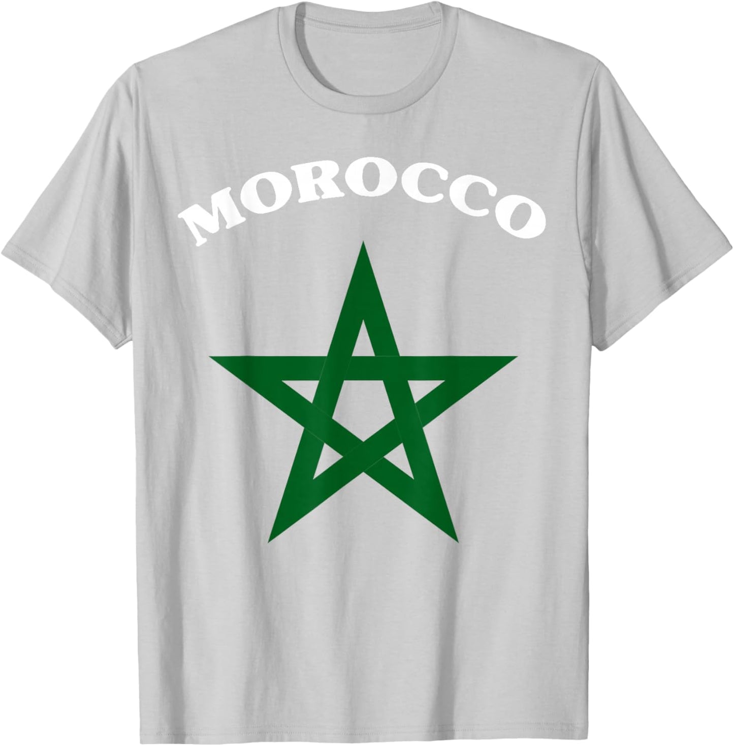Morocco soccer lover gift Maroc Flag Morocco Moroccan Flag T-Shirt - T-Shirt | Ash