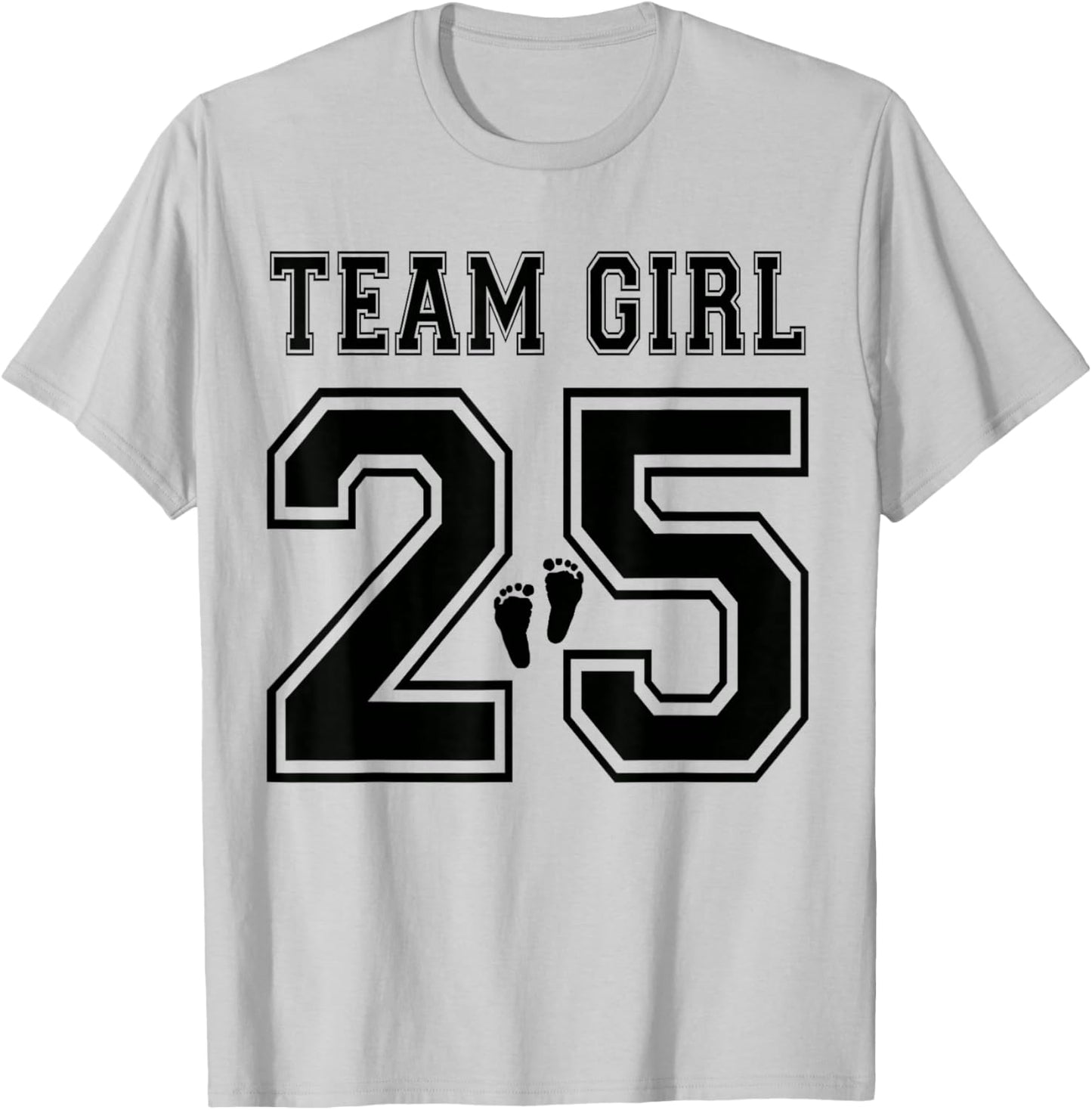 2025 Team Girl Gender Reveal Girl Baby Shower Adoption T-Shirt - T-Shirt | Ash