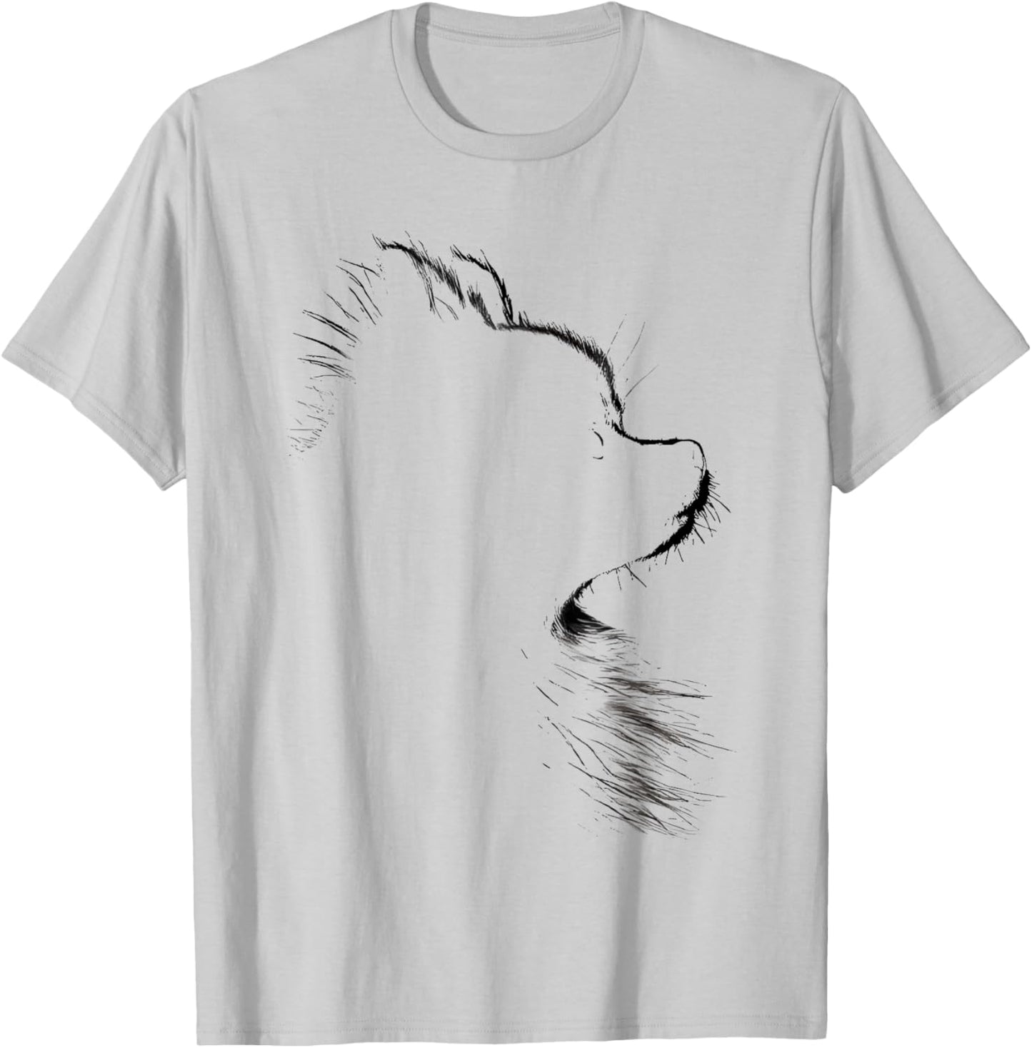 Retro Pomeranian Silhouette T-Shirt - T-Shirt | Ash