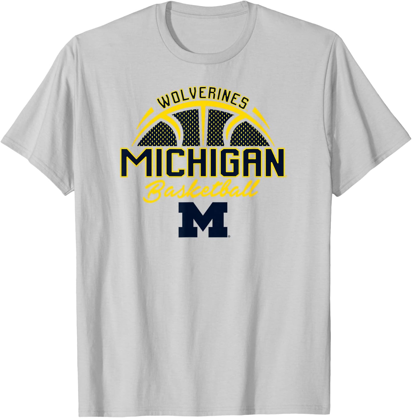 Michigan Wolverines Basketball Three Pointer Gray T-Shirt - T-Shirt | Ash