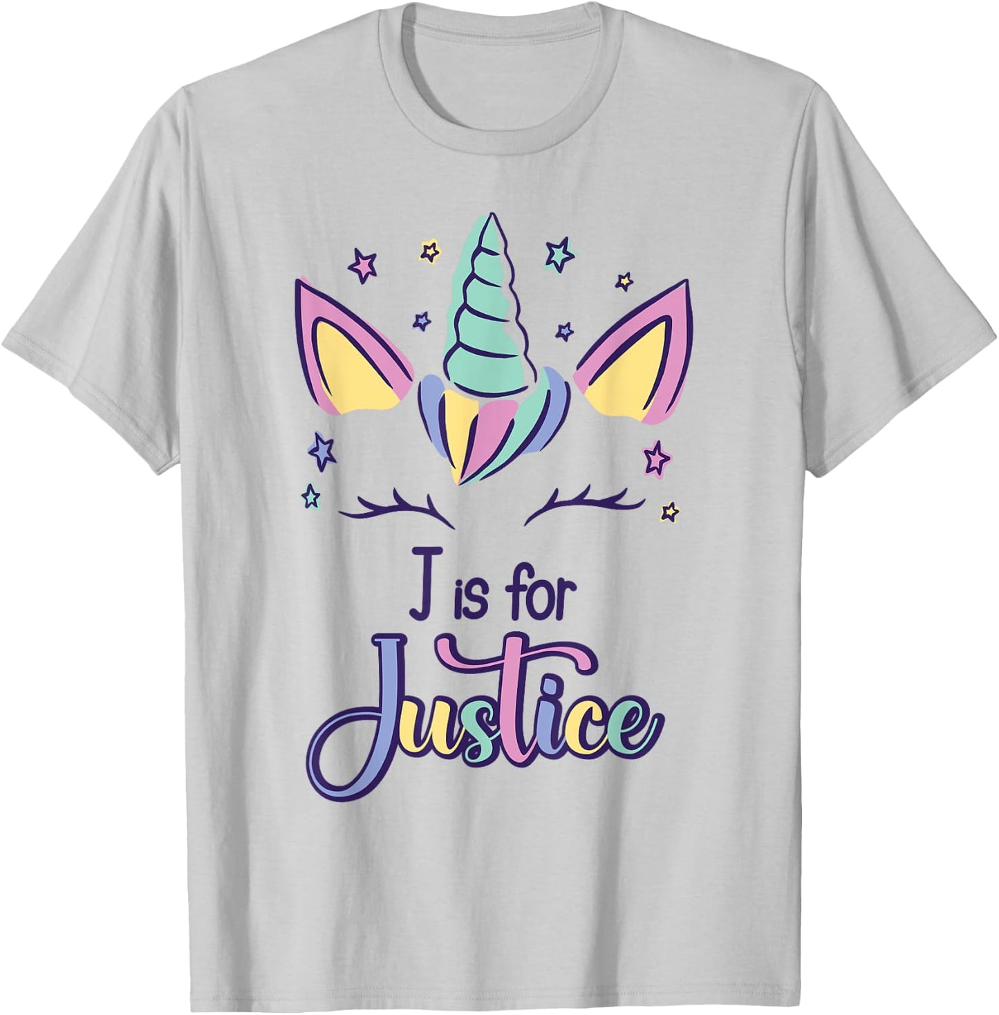 First Name Justice Personalized J Is For Justice T-Shirt - T-Shirt | Ash