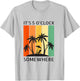 It's 5 O’clock Somewhere Retro Sunset funny Drinking T-Shirt - T-Shirt | Ash