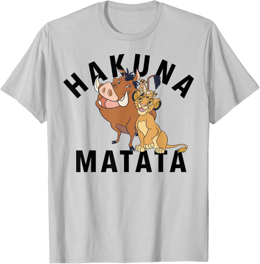 Disney The Lion King Hakuna Matata Friends T-Shirt - T-Shirt | Ash