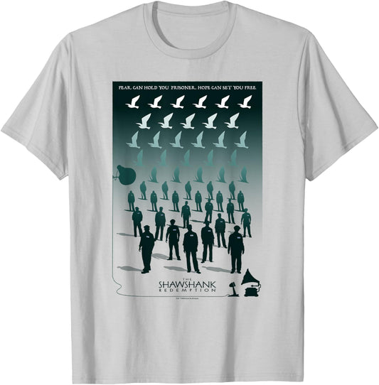 WB100 The Shawshank Redemption Free As A Bird Vintage T-Shirt - T-Shirt | Ash