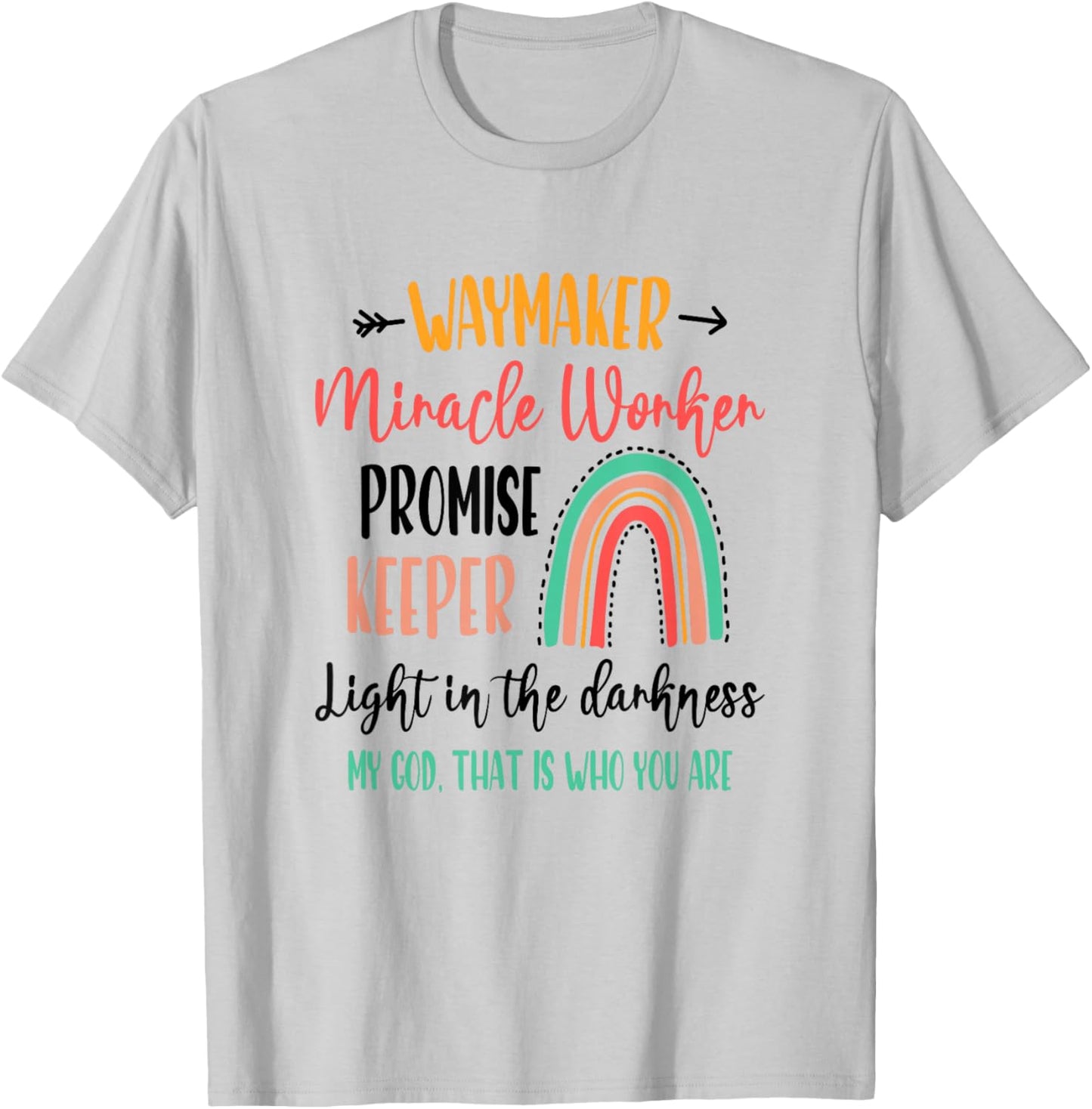 Waymaker Promise Keeper Miracle Worker Christian Kids T-Shirt - T-Shirt | Ash