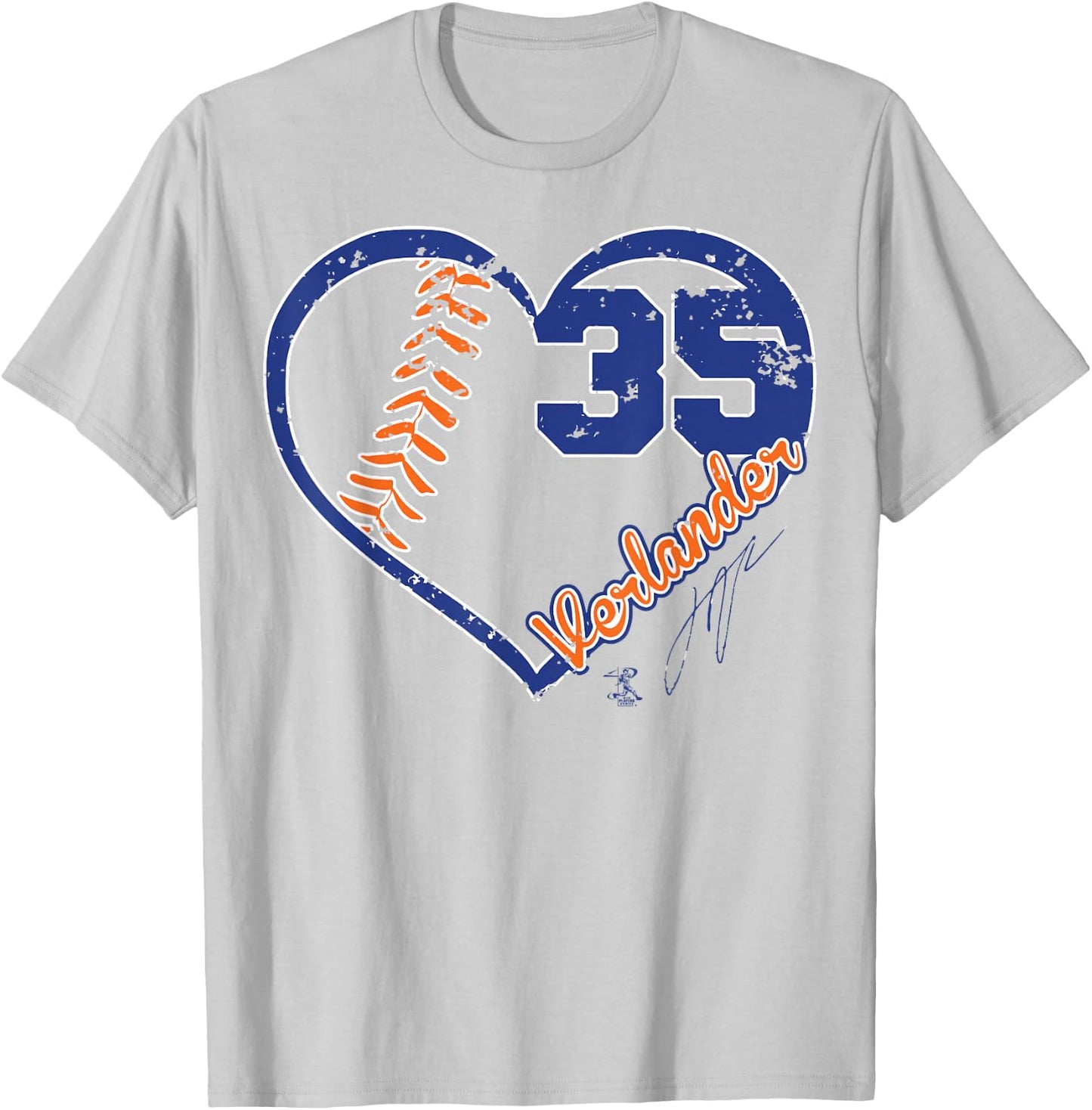 Justin Verlander Heart Team - Apparel T-Shirt - T-Shirt | Ash