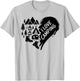 I Love Camping Heart Trees RV Van Campfire Tent Heart Love T-Shirt - T-Shirt | Ash