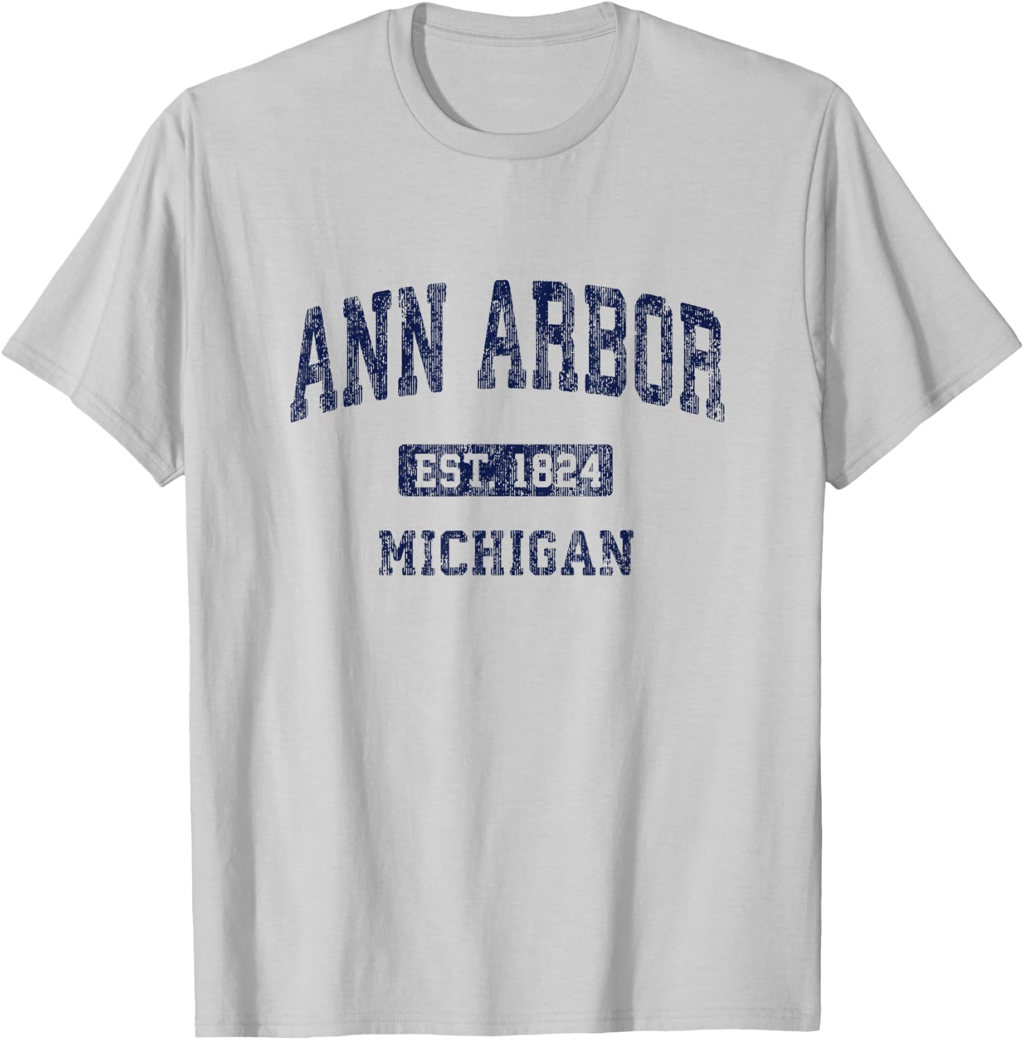 Ann Arbor Michigan Vintage Athletic Sports Design T-Shirt - T-Shirt | Ash