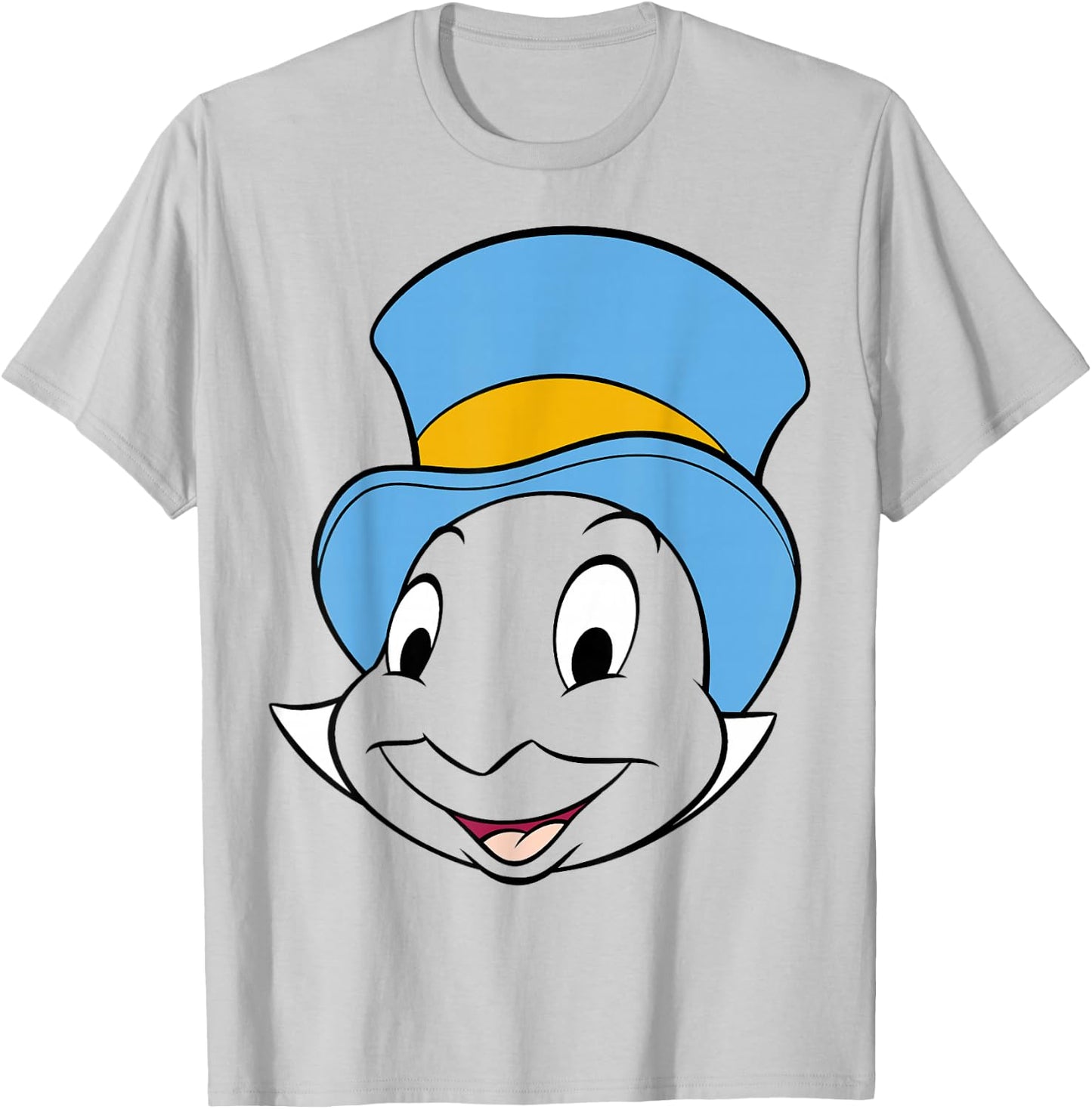 Disney Pinocchio Jiminy Cricket Big Face T-Shirt - T-Shirt | Ash
