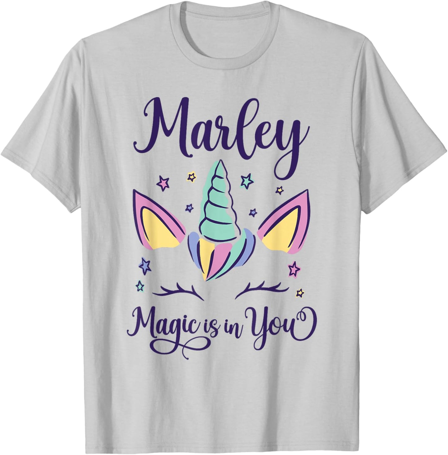 First Name Marley Personalized I Love Marley T-Shirt - T-Shirt | Ash