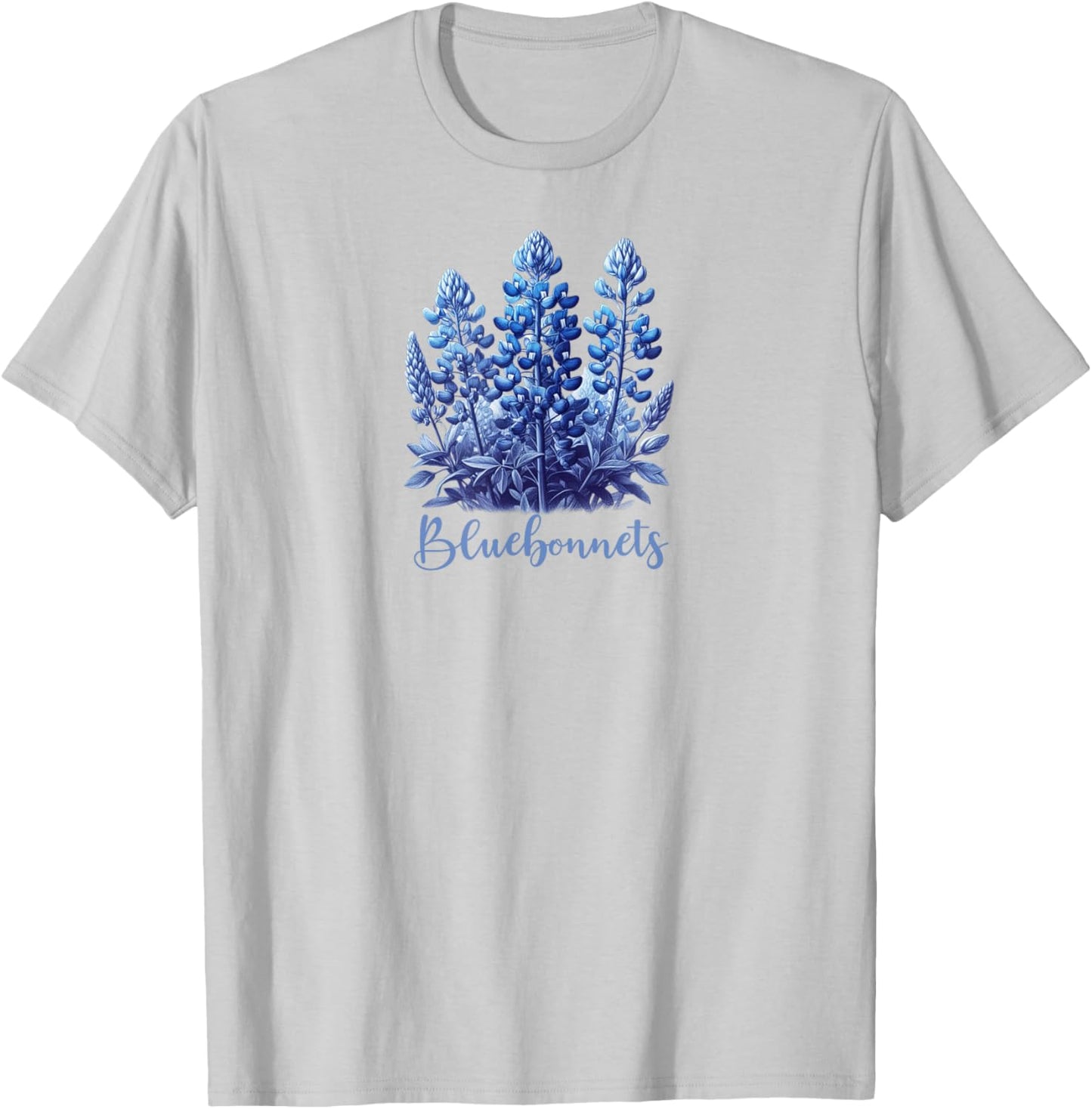 Bluebonnet Flowers T-Shirt - T-Shirt | Ash
