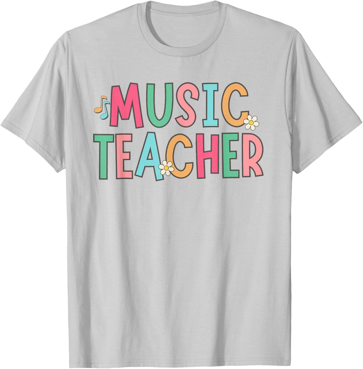 Women Music Teacher First Day of School Elementary School T-Shirt - T-Shirt | Ash