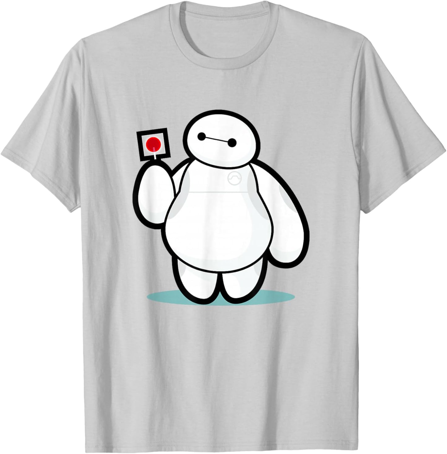 Disney Big Hero 6 Baymax with Lollipop Cute Shot T-Shirt - T-Shirt | Ash