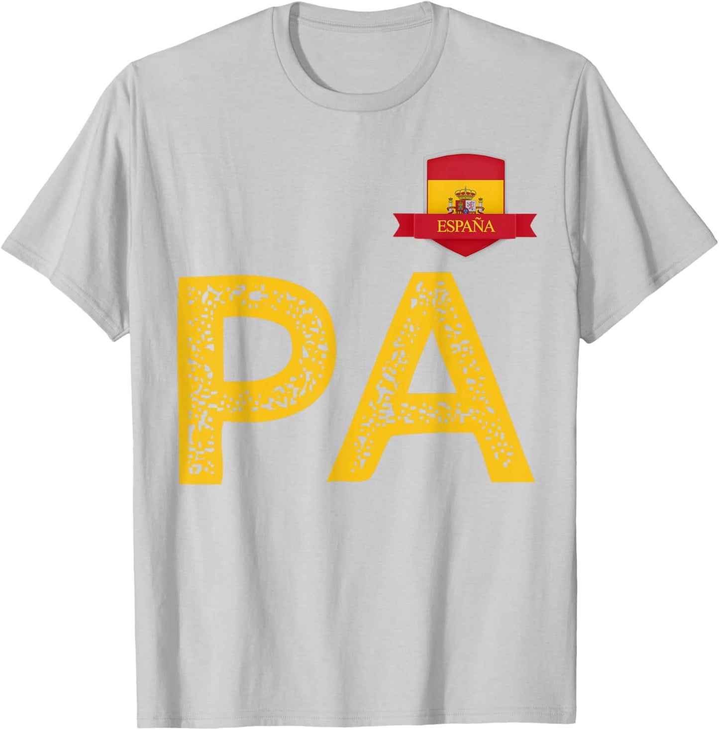 Spain España Human-Flag Letter P and A Spain España T-Shirt - T-Shirt | Ash
