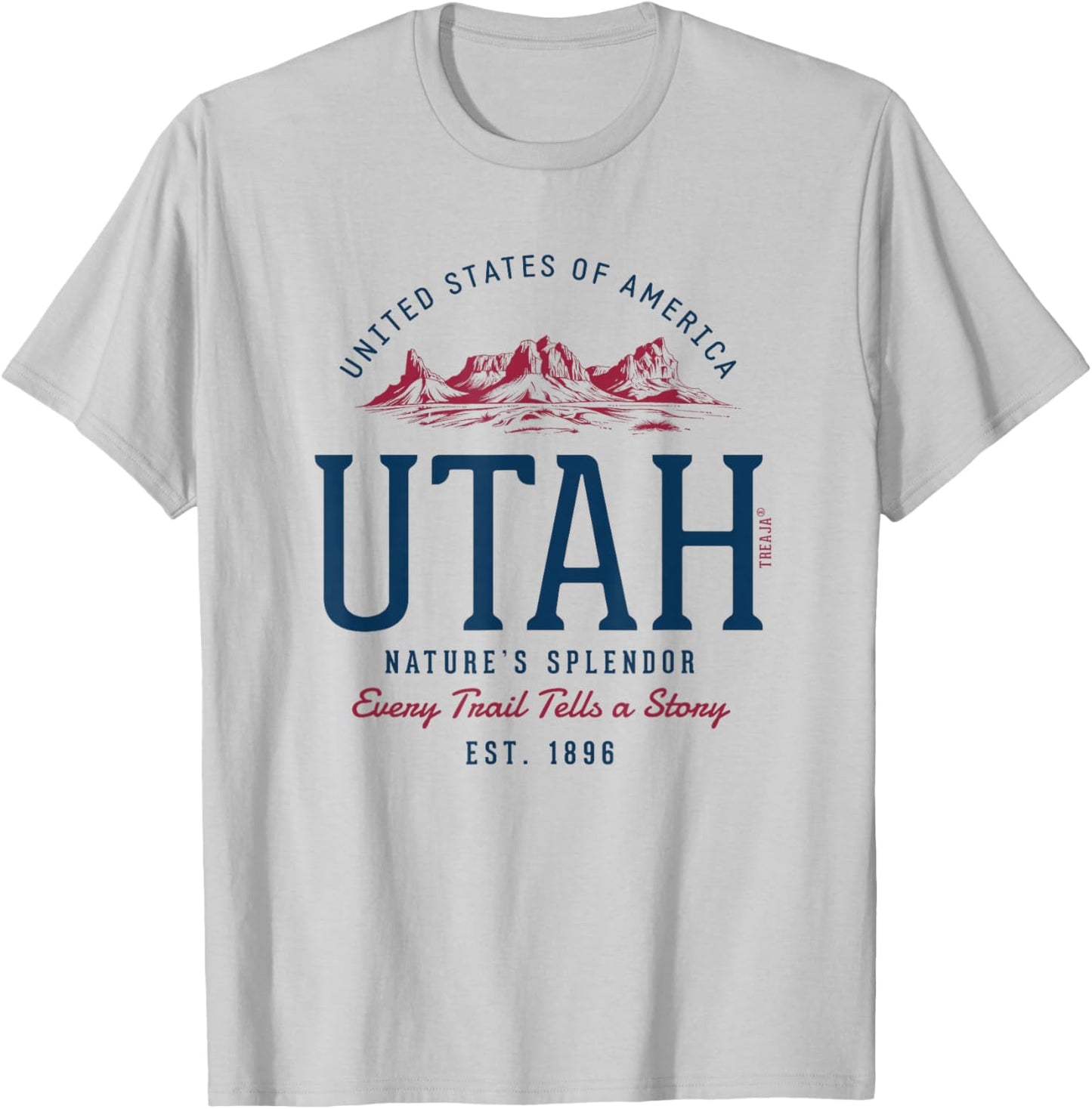 Vintage-Looking Retro Styled Utah T-Shirt - T-Shirt | Ash