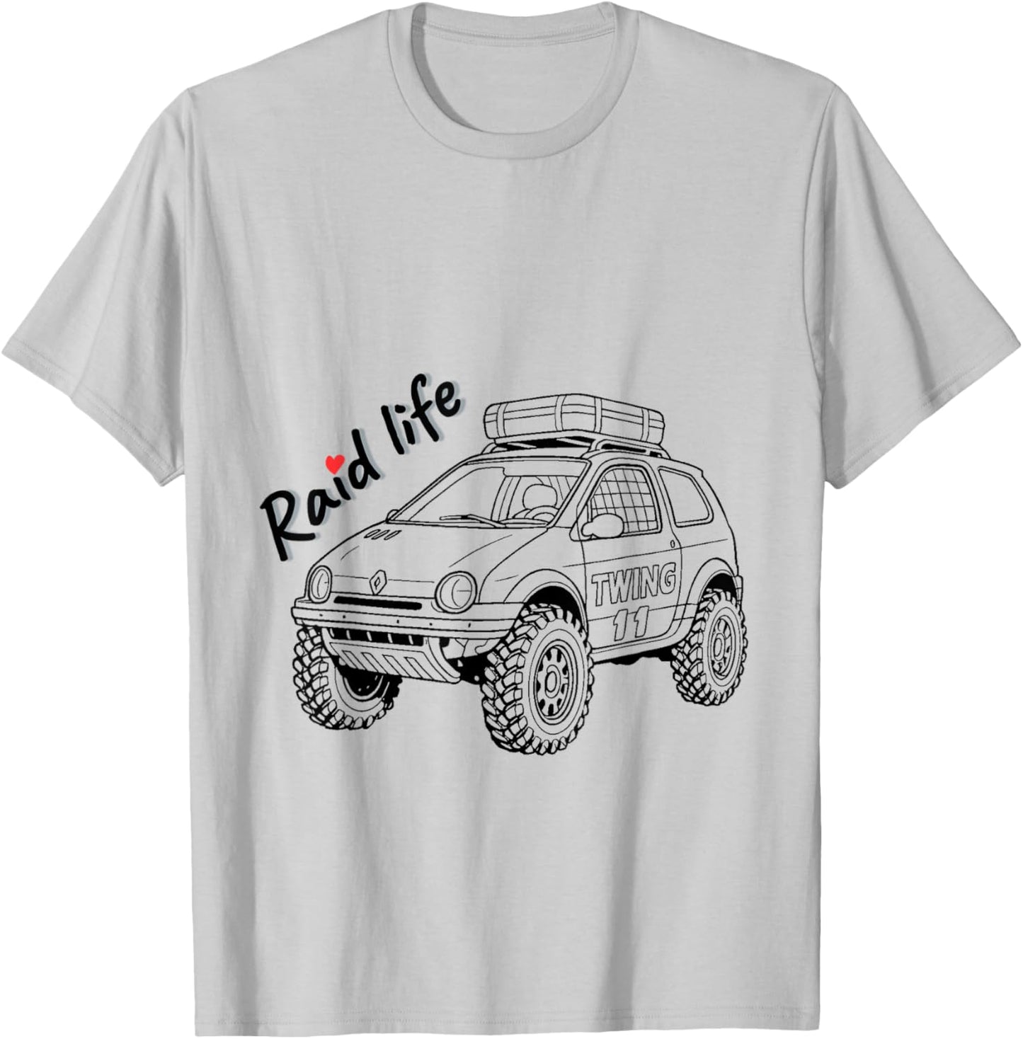 Raid Life Twing 4x4 T-Shirt - T-Shirt | Ash