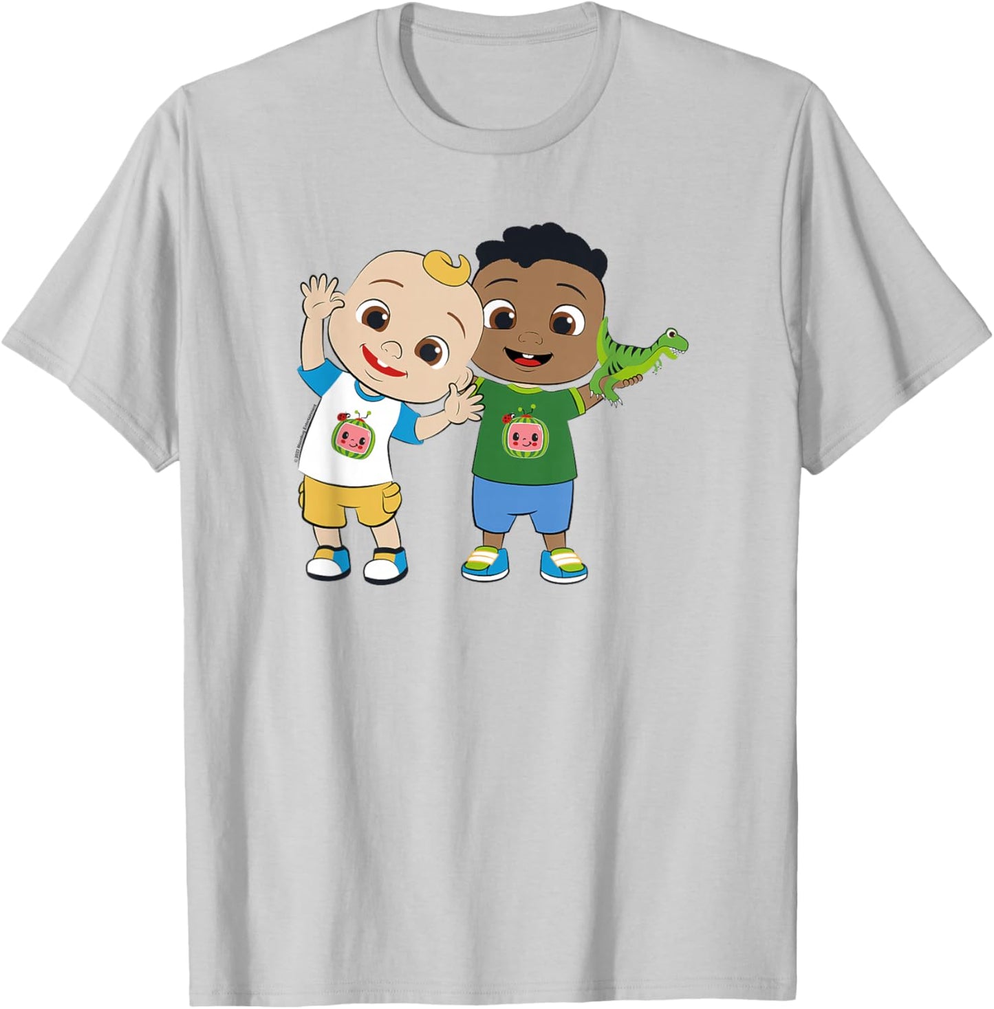 CoComelon Classic Dancing Centered Friends Small T-Shirt - T-Shirt | Ash