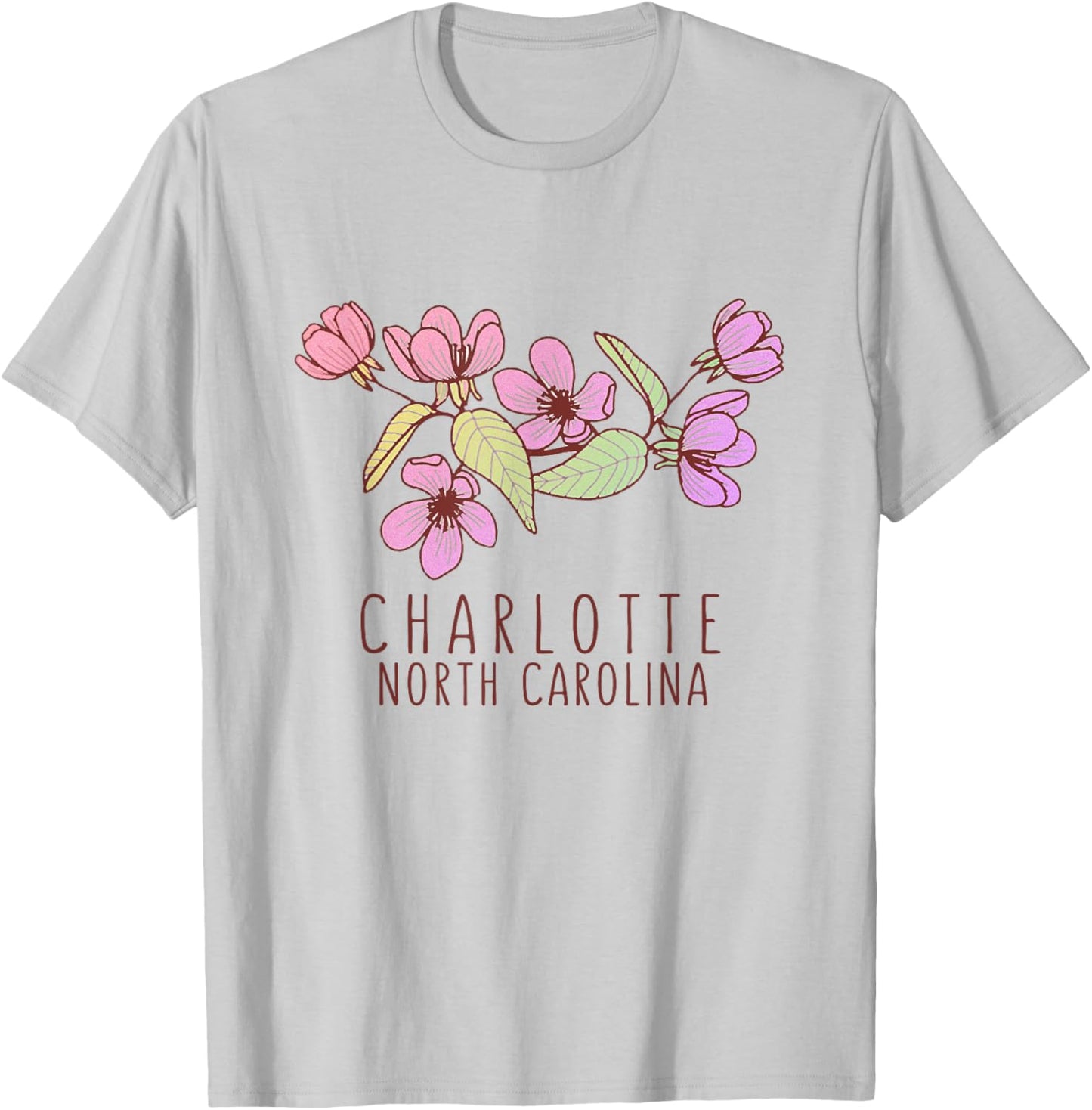 Charlotte North Carolina Wildflowers - Charlotte NC T-Shirt - T-Shirt | Ash