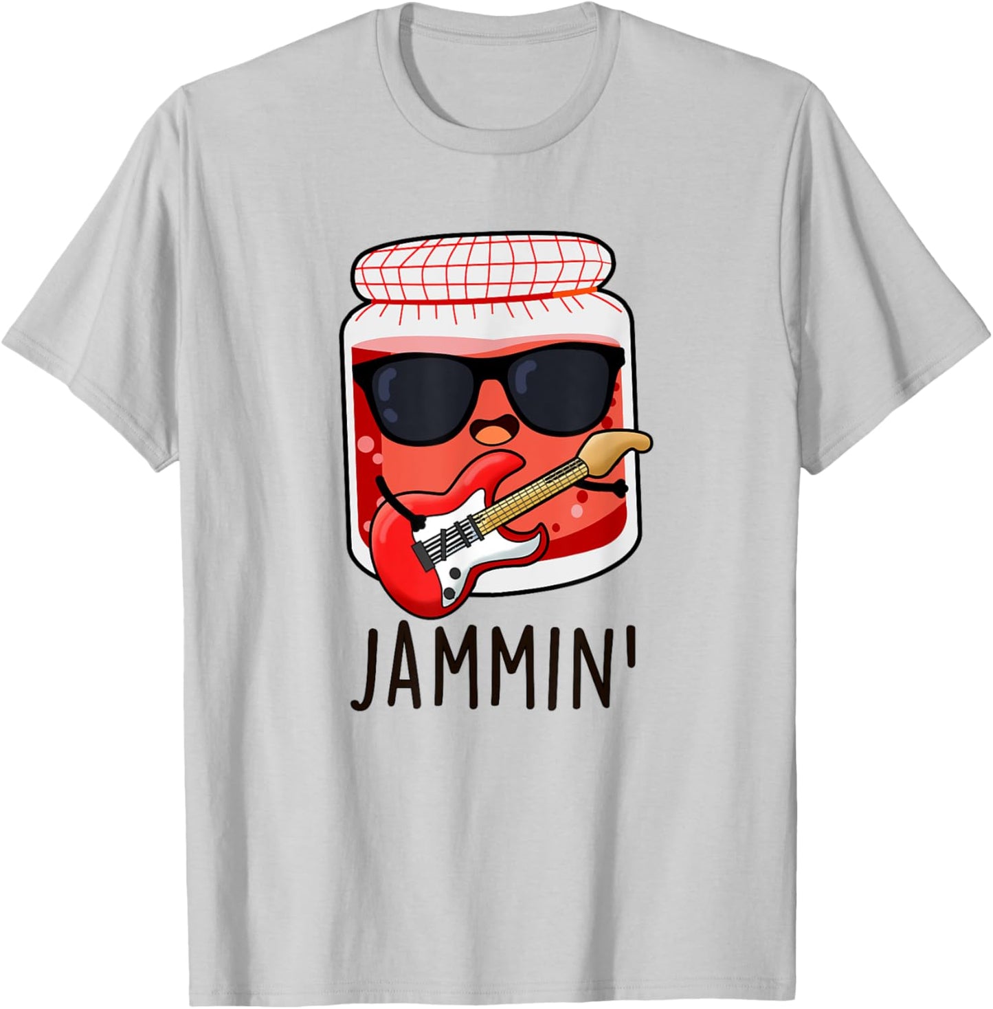 Jammin Funny Jam Pun T-Shirt - T-Shirt | Ash