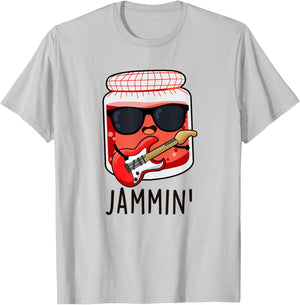 Jammin Funny Jam Pun T-Shirt - T-Shirt | Ash