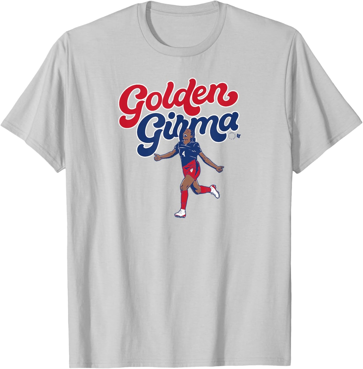 Naomi Girma: Golden Girma - USA Soccer T-Shirt - T-Shirt | Ash