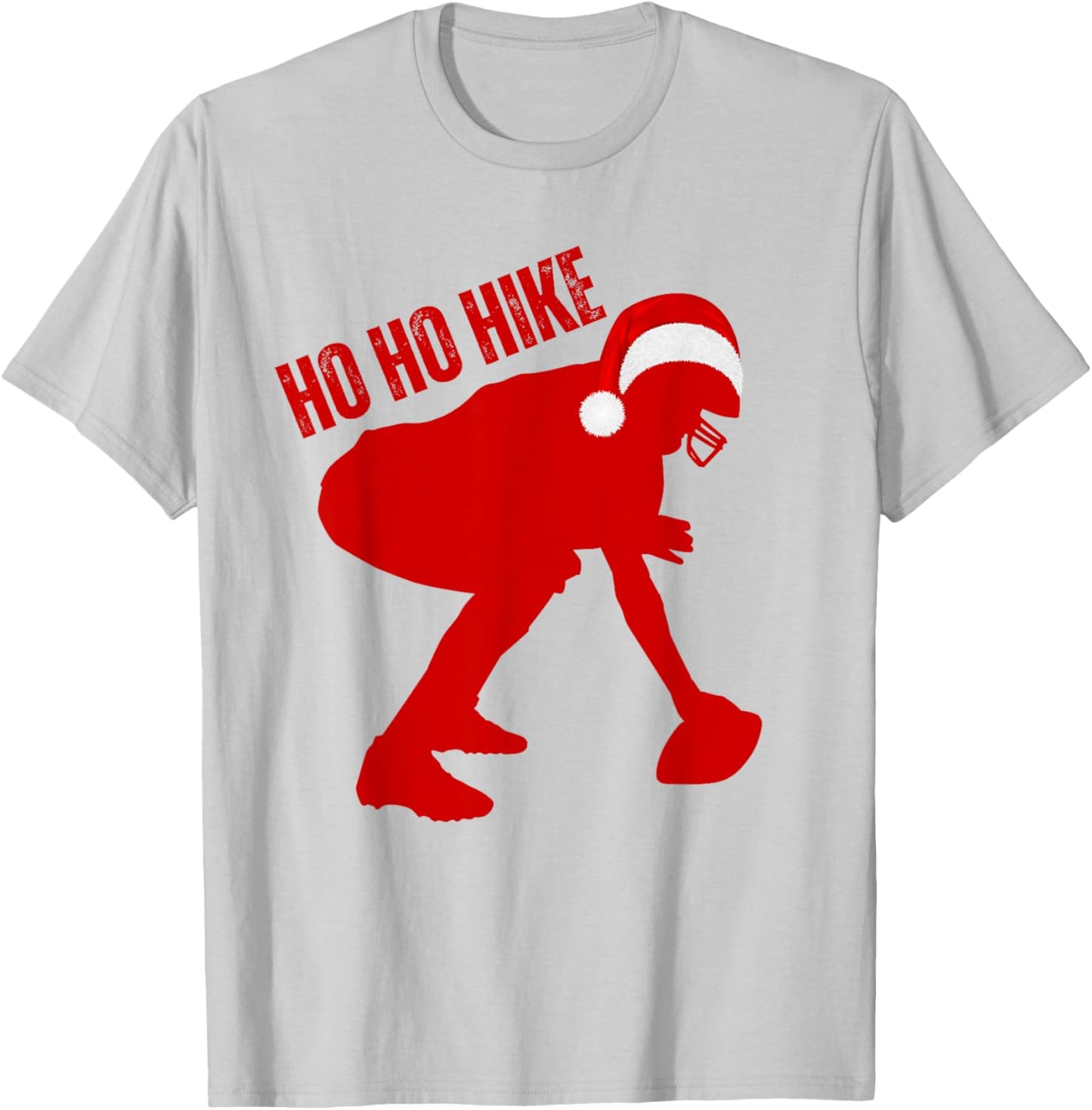 Christmas Football Center HO-HO-HIKE T-Shirt - T-Shirt | Ash
