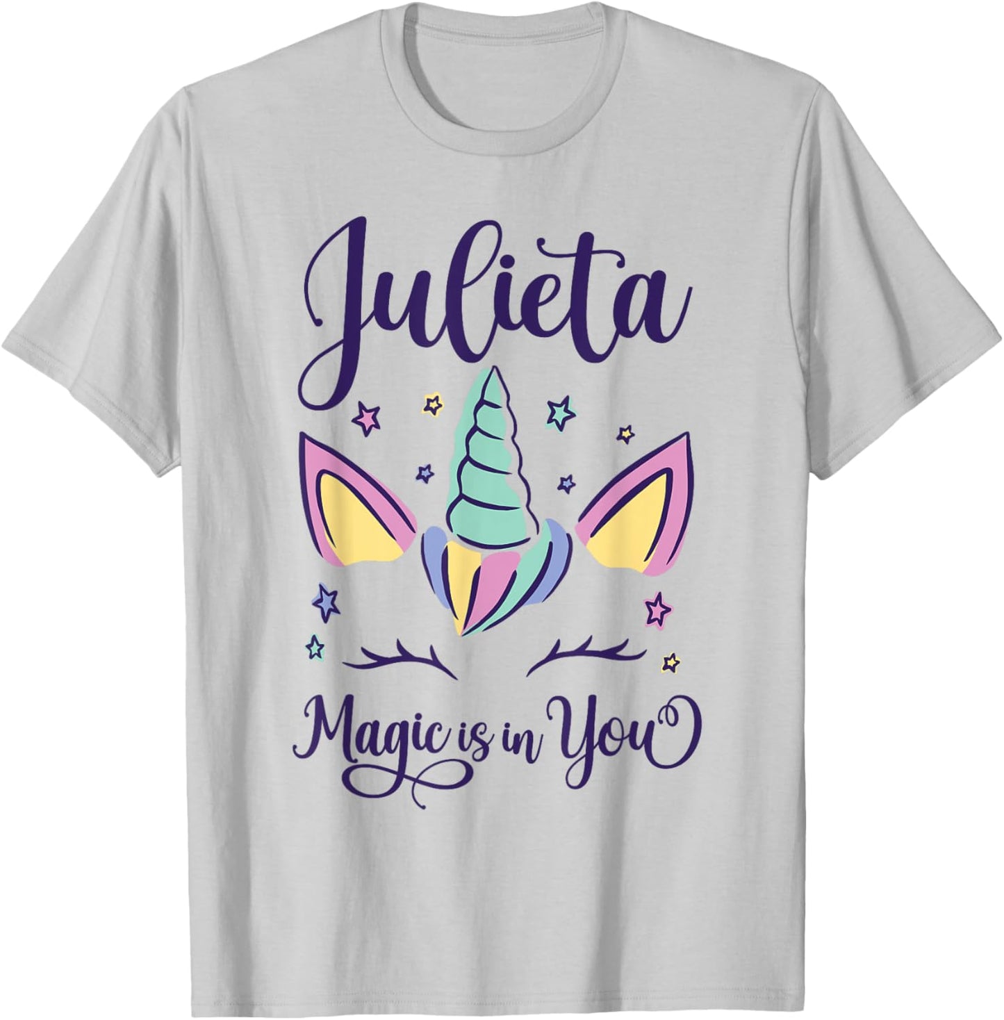 First Name Julieta Personalized I Love Julieta T-Shirt - T-Shirt | Ash