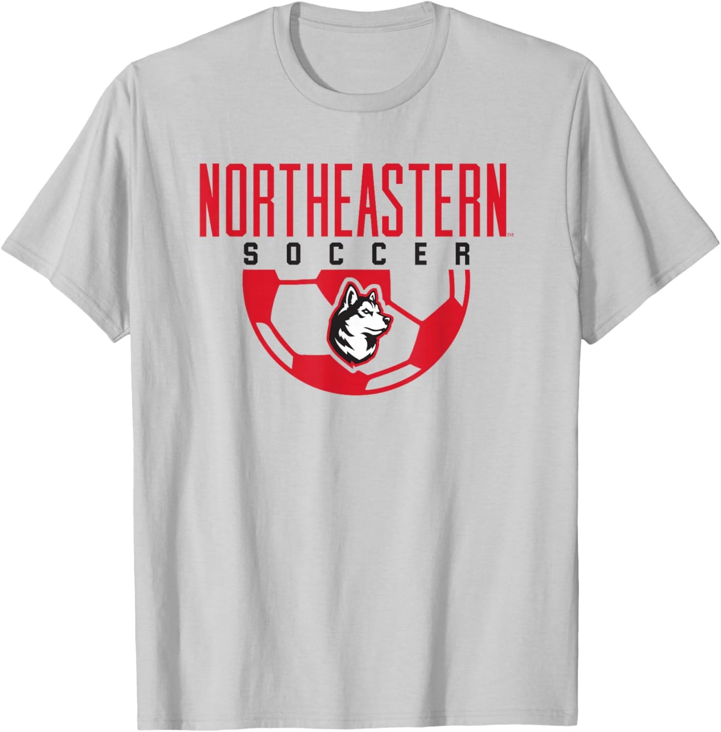 Northeastern University NEU Huskies Soccer Arch T-Shirt - T-Shirt | Ash