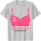 BRA Breast Cancer Awareness Month Wear Pink Ribbon October T-Shirt - T-Shirt | Ash