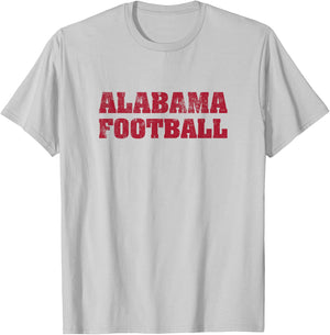 Alabama Football Distressed Vintage T-Shirt - T-Shirt | Ash